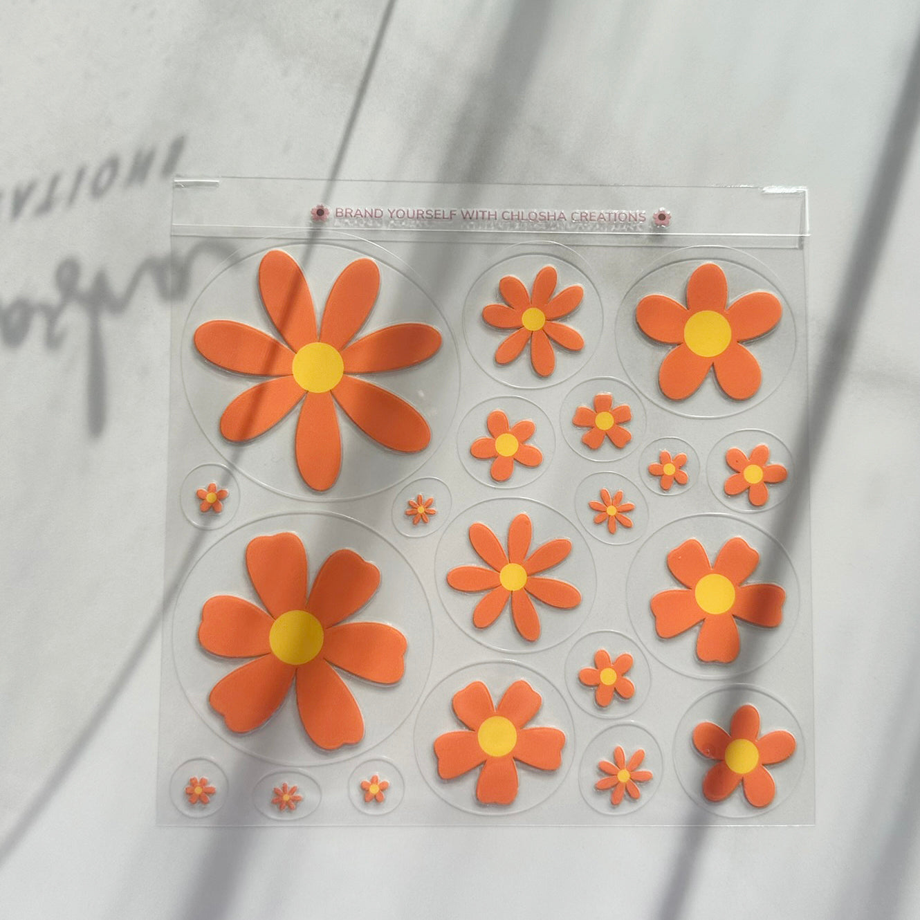 Miss Daisy Pre-Cut UV DTF Decal Sheet · 140 × 140 mm