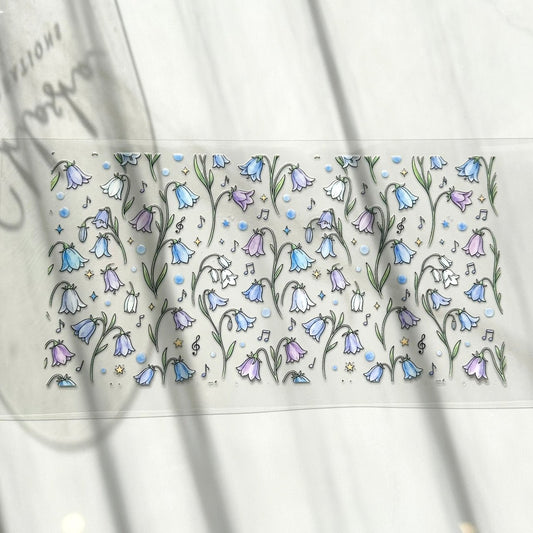 Bluebell Melody 16oz UV DTF Cup Wrap · 250 × 140 mm custom name labels for kids bottles lunchbox waterproof NZ - Chlosha creations