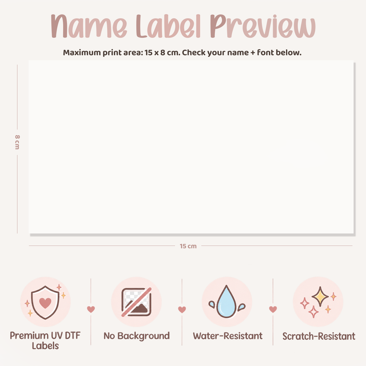 Modern Minimal Personalised Name Decal | UV DTF Transfer