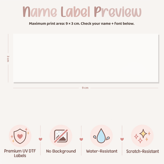 Personalised Leopard Name Decal | Custom UV DTF Transfer