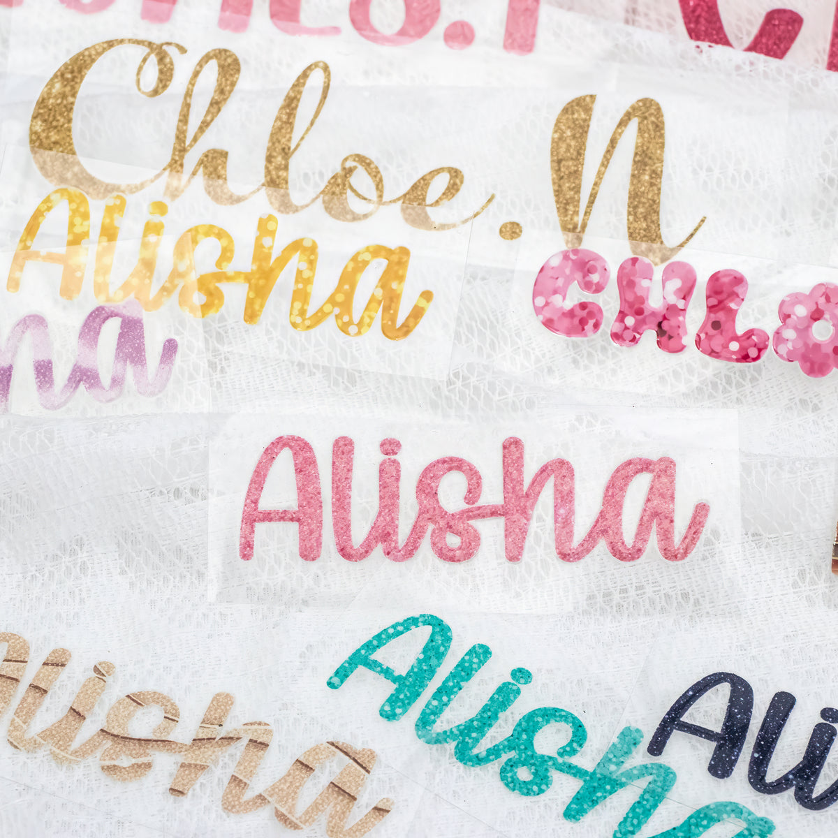 Personalised Glitter Name Decal | Custom UV DTF Transfer