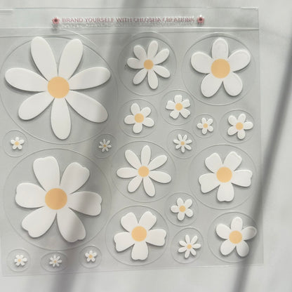 Miss Daisy Pre-Cut UV DTF Decal Sheet · 140 × 140 mm
