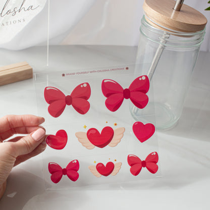 Mix & Match Pre-Cut Bow Decal Sheet – 14 × 14 cm