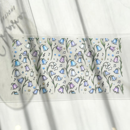Bluebell Melody 16oz UV DTF Cup Wrap · 250 × 140 mm custom name labels for kids bottles lunchbox waterproof NZ - Chlosha creations