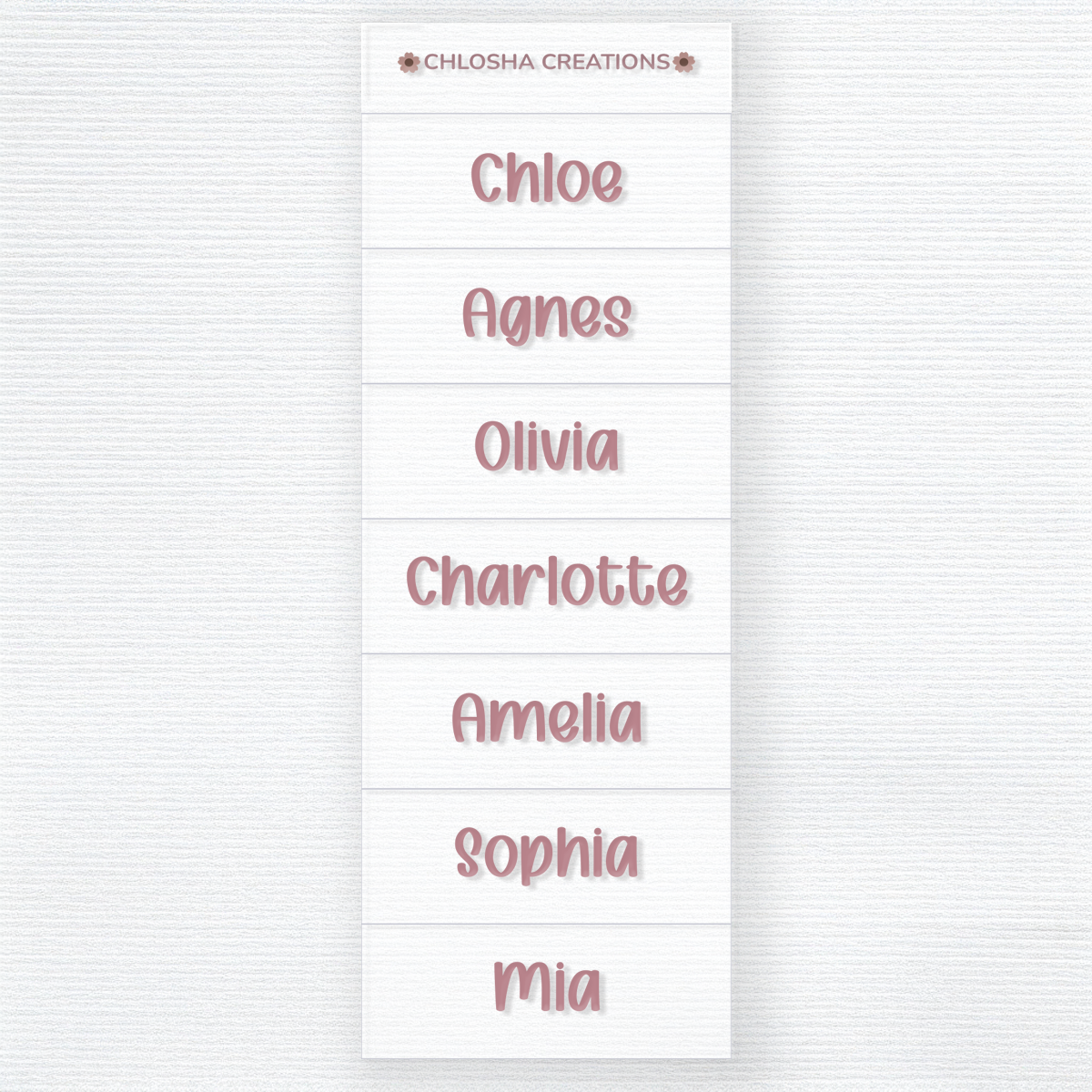 G1 -Mini Chlosha Signature Personalised Goodie Bag Stickers