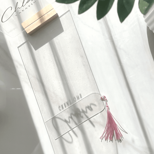 Clear Bookmark – Rounded Top custom name labels for kids bottles lunchbox waterproof NZ - Chlosha creations
