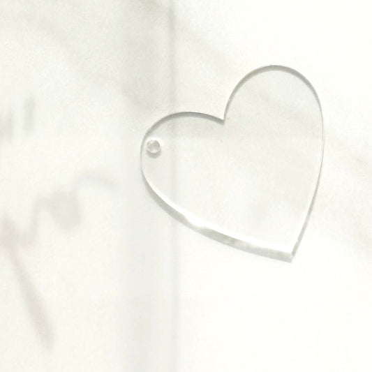 Clear Heart Tag · Blank Add-On custom name labels for kids bottles lunchbox waterproof NZ - Chlosha creations
