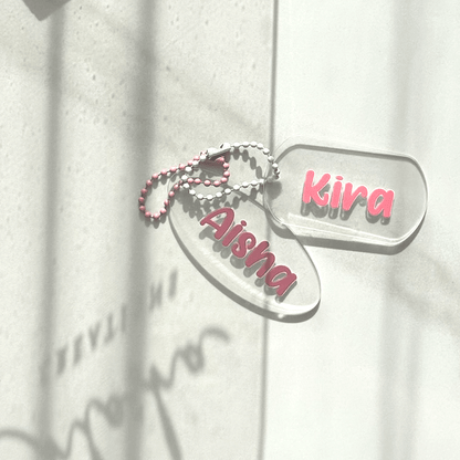 Clear Heart Tag · Blank Add-On custom name labels for kids bottles lunchbox waterproof NZ - Chlosha creations