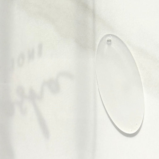 Clear Oval Acrylic Tag · Blank Add-On custom name labels for kids bottles lunchbox waterproof NZ - Chlosha creations