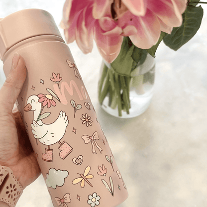 Darling Duck 16oz UV DTF Cup Wrap · 250 × 140 mm custom name labels for kids bottles lunchbox waterproof NZ - Chlosha creations