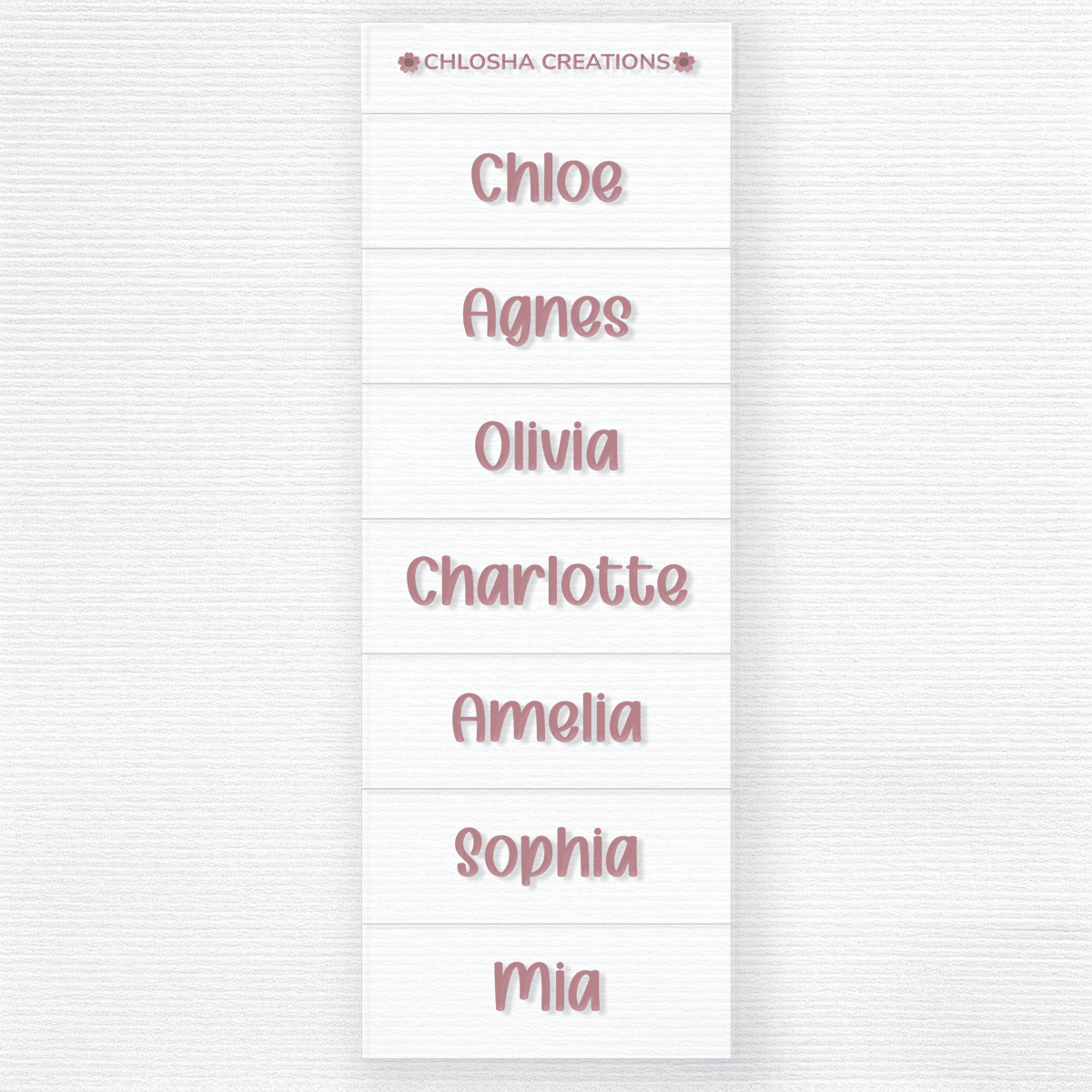 G1 -Mini Chlosha Signature Personalised Goodie Bag Stickers custom name labels for kids bottles lunchbox waterproof NZ - Chlosha creations