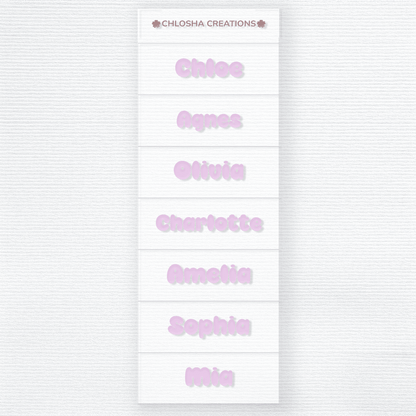 G1 -Mini Soft Pastel Personalised Goodie Bag Stickers custom name labels for kids bottles lunchbox waterproof NZ - Chlosha creations