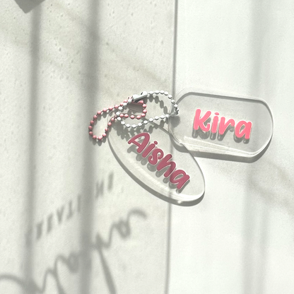 Clear Heart Tag · Blank Add-On