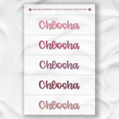 Lovely Script Slim Personalised Name Label Pack – 5 Labels