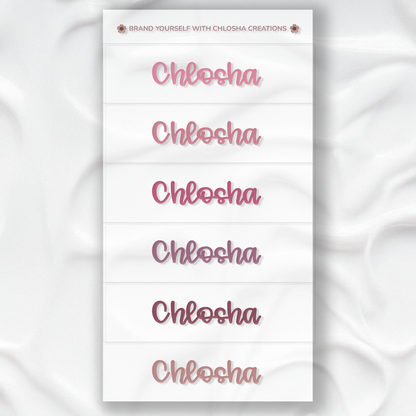 Lovely Script Middle Personalised Name Label Pack – 6 Labels