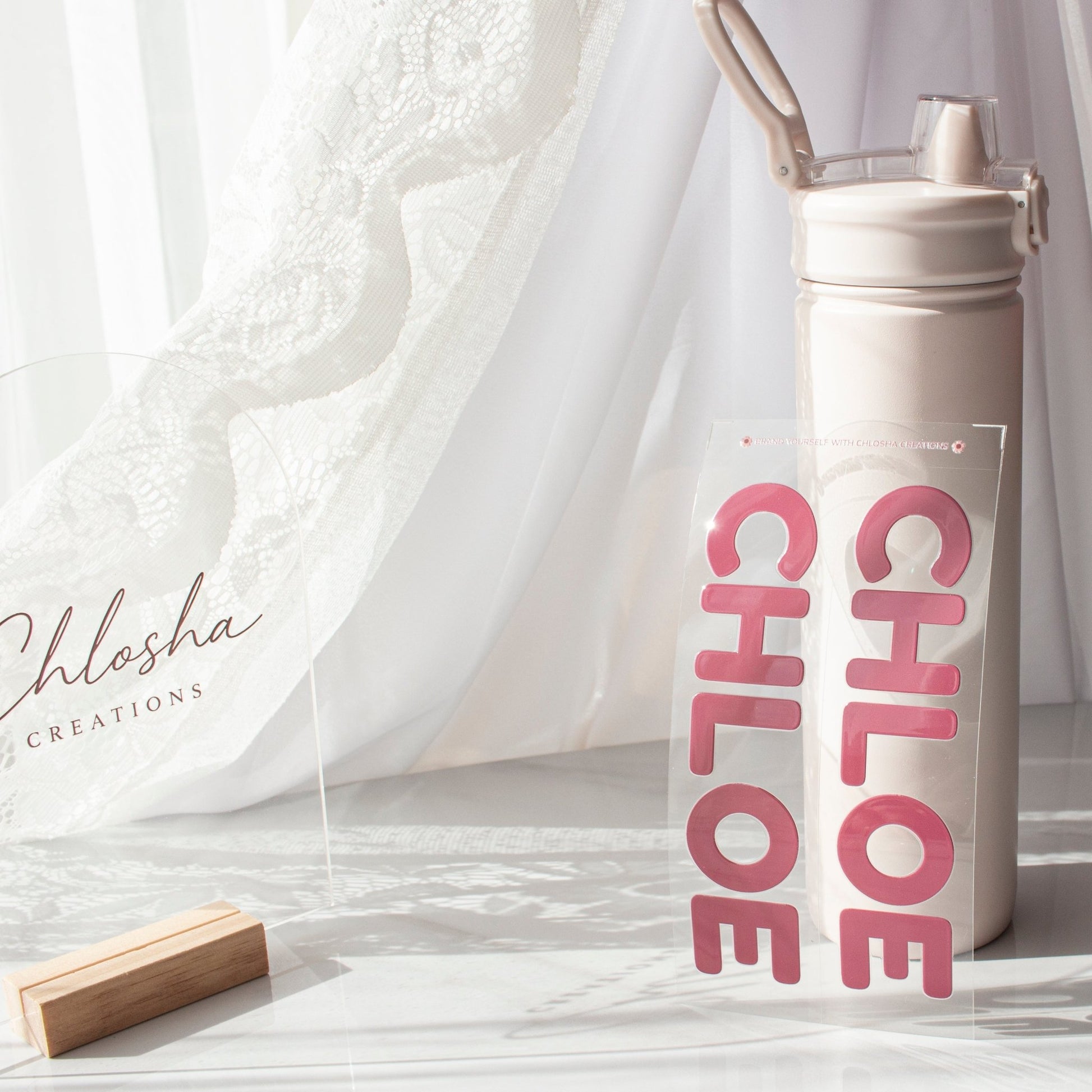 M1 - Mega Name Pack- Modern Minimal custom name labels for kids bottles lunchbox waterproof NZ - Chlosha creations