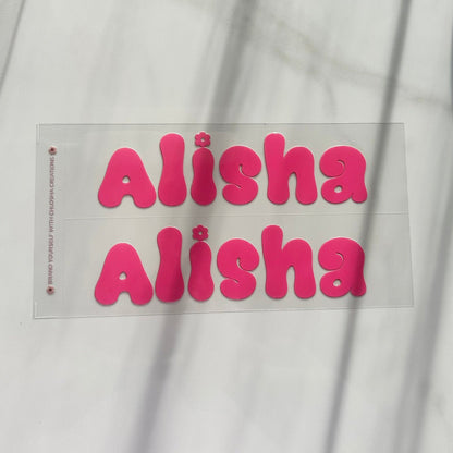 M1 - Mega Name Pack- Retro pop custom name labels for kids bottles lunchbox waterproof NZ - Chlosha creations