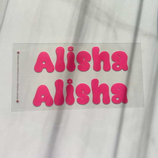 M1 - Mega Name Pack- Retro pop custom name labels for kids bottles lunchbox waterproof NZ - Chlosha creations
