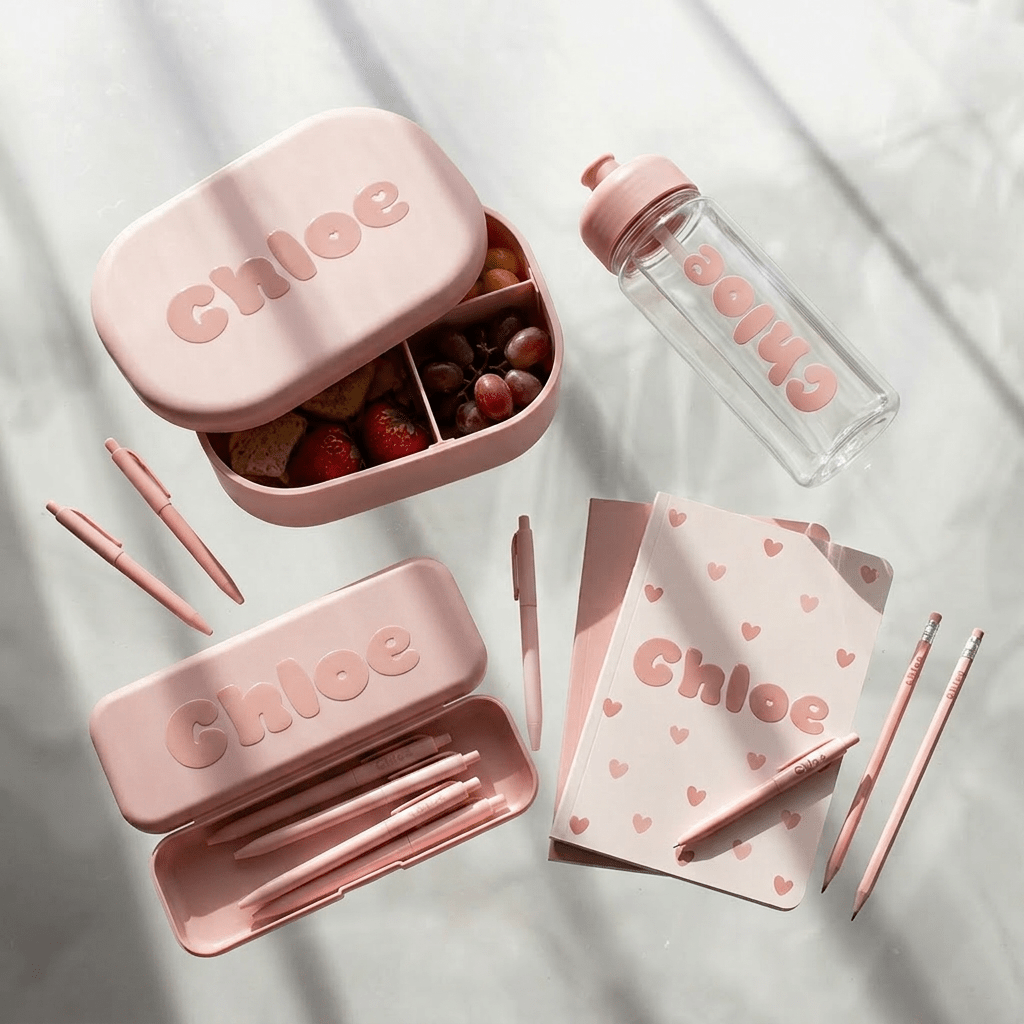 M2 Big Gear Name Pack-Soft pastel custom name labels for kids bottles lunchbox waterproof NZ - Chlosha creations