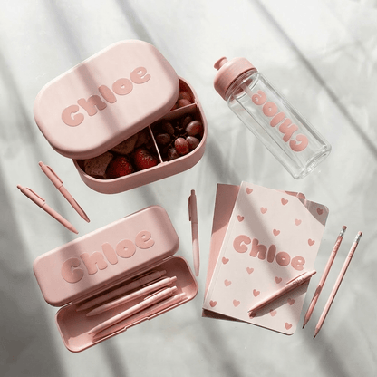 M2 Big Gear Name Pack-Soft pastel custom name labels for kids bottles lunchbox waterproof NZ - Chlosha creations