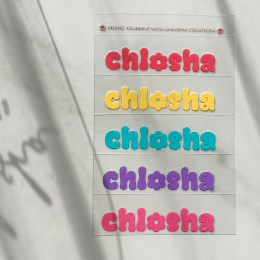 M3 Slim Name Pack - Retro Pop custom name labels for kids bottles lunchbox waterproof NZ - Chlosha creations