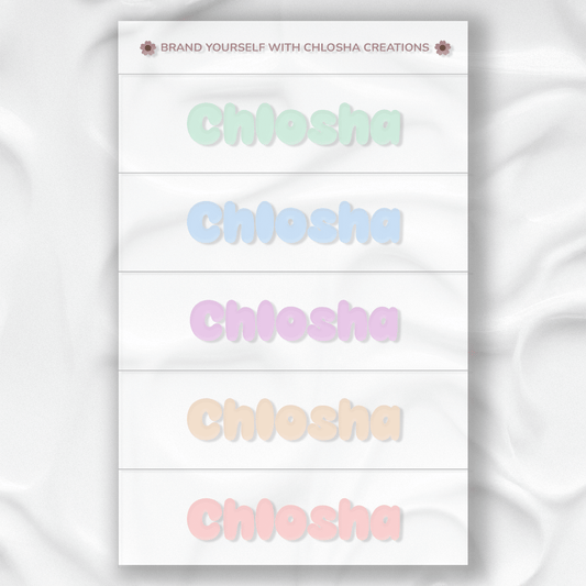 M3 Slim Name Pack - Soft Pastel custom name labels for kids bottles lunchbox waterproof NZ - Chlosha creations