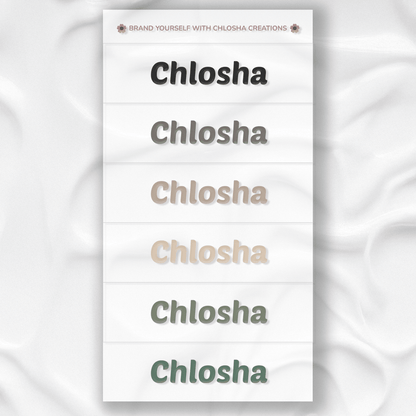 M4 Middle Name Pack - Modern Minimal custom name labels for kids bottles lunchbox waterproof NZ - Chlosha creations
