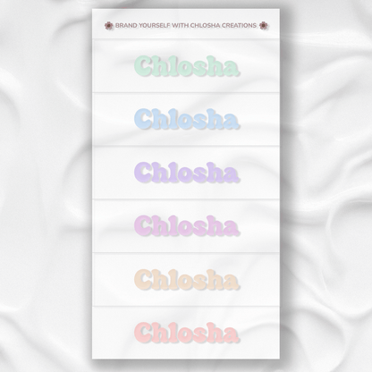 M4 Middle Name Pack - Soft Paste custom name labels for kids bottles lunchbox waterproof NZ - Chlosha creations