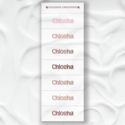 M5 Mini Name Pack - Chlosha Signature custom name labels for kids bottles lunchbox waterproof NZ - Chlosha creations