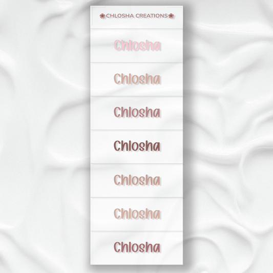 M5 Mini Name Pack - Chlosha Signature custom name labels for kids bottles lunchbox waterproof NZ - Chlosha creations