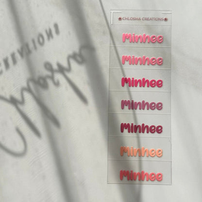 M5 Mini Name Pack - Lovely Script custom name labels for kids bottles lunchbox waterproof NZ - Chlosha creations