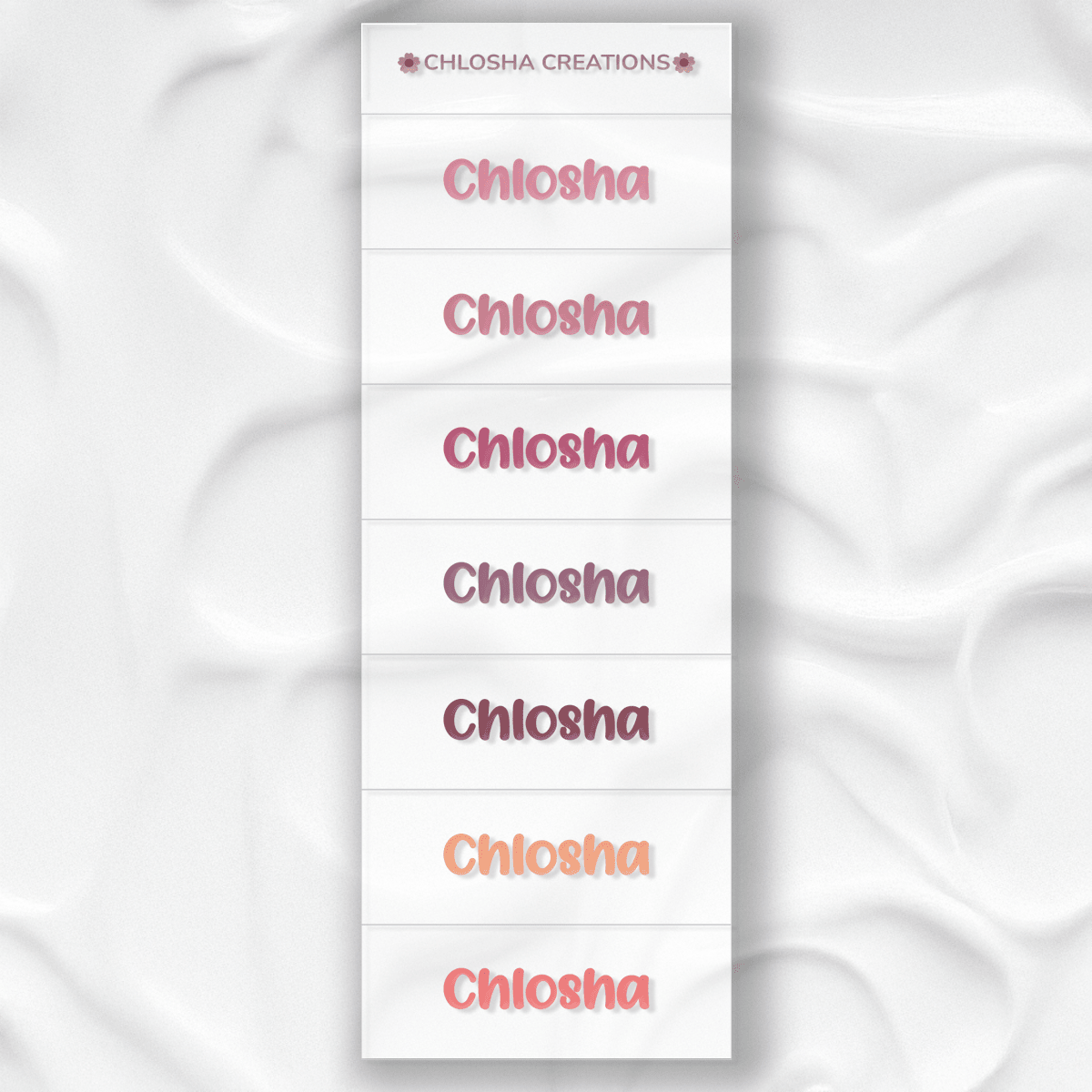 M5 Mini Name Pack - Lovely Script custom name labels for kids bottles lunchbox waterproof NZ - Chlosha creations