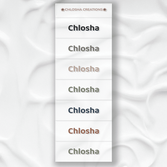 M5 Mini Name Pack - Modern Minimal custom name labels for kids bottles lunchbox waterproof NZ - Chlosha creations