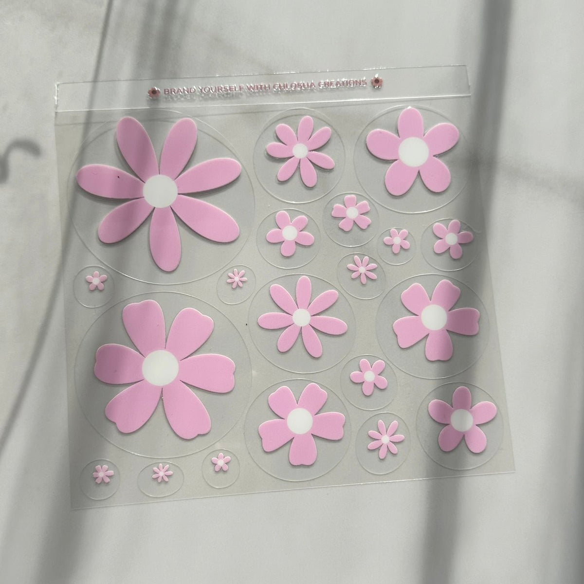 Miss Daisy Pre-Cut UV DTF Decal Sheet · 140 × 140 mm custom name labels for kids bottles lunchbox waterproof NZ - Chlosha creations