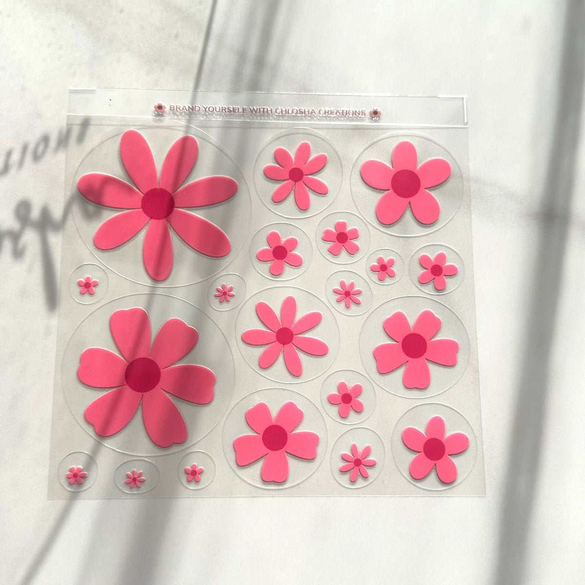 Miss Daisy Pre-Cut UV DTF Decal Sheet · 140 × 140 mm custom name labels for kids bottles lunchbox waterproof NZ - Chlosha creations