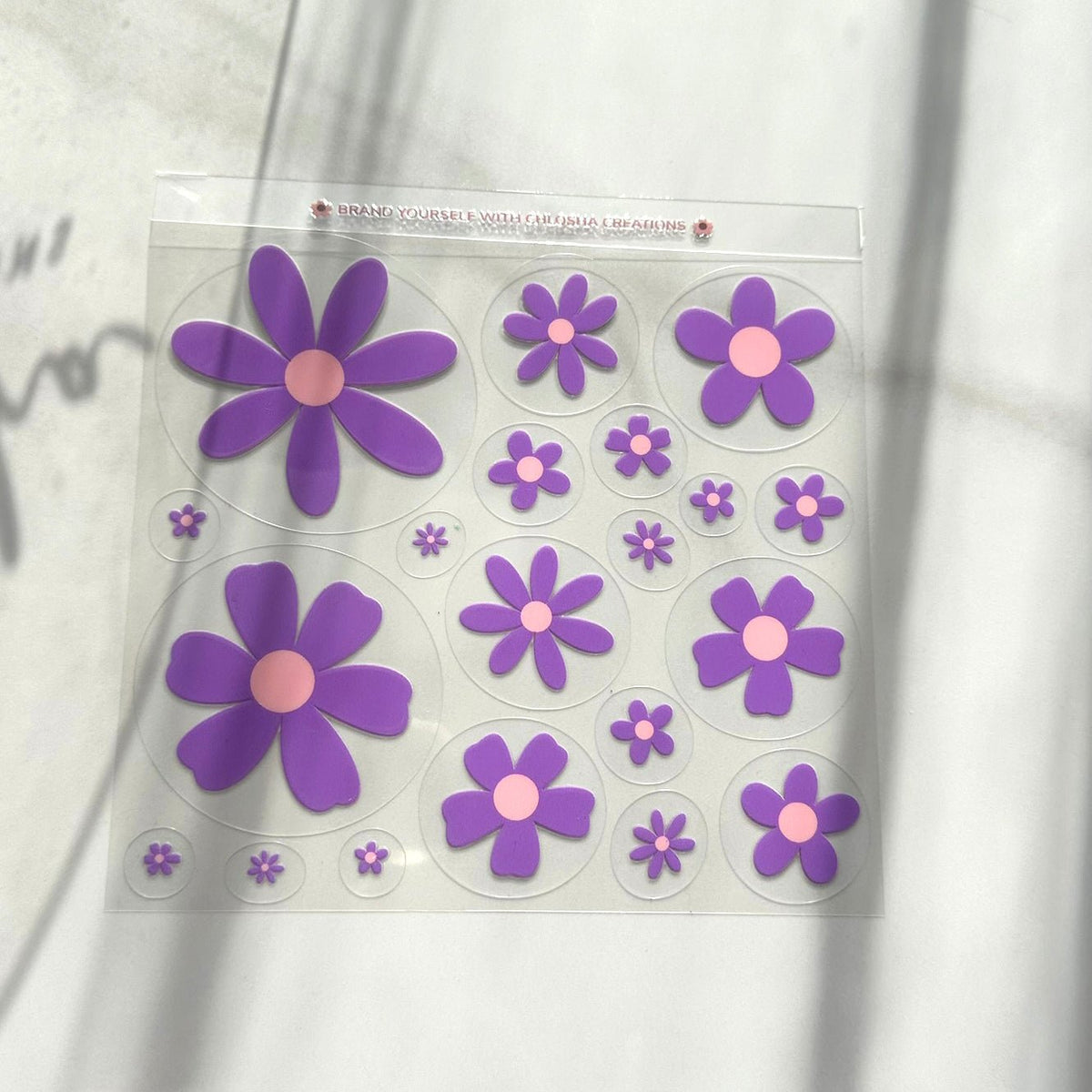Miss Daisy Pre-Cut UV DTF Decal Sheet · 140 × 140 mm custom name labels for kids bottles lunchbox waterproof NZ - Chlosha creations