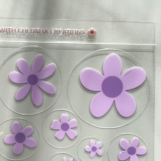 Miss Daisy Pre-Cut UV DTF Decal Sheet · 140 × 140 mm custom name labels for kids bottles lunchbox waterproof NZ - Chlosha creations