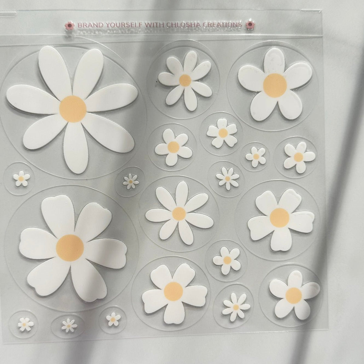 Miss Daisy Pre-Cut UV DTF Decal Sheet · 140 × 140 mm custom name labels for kids bottles lunchbox waterproof NZ - Chlosha creations