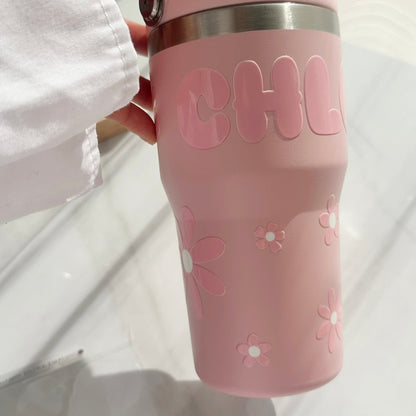Miss Daisy Pre-Cut UV DTF Decal Sheet · 140 × 140 mm custom name labels for kids bottles lunchbox waterproof NZ - Chlosha creations