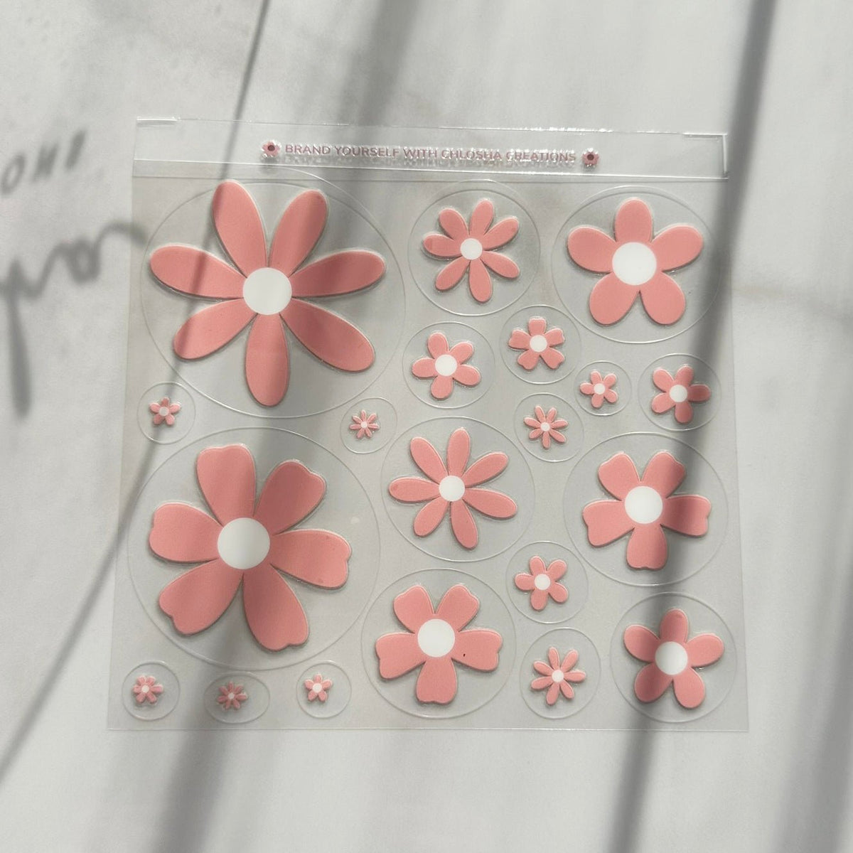 Miss Daisy Pre-Cut UV DTF Decal Sheet · 140 × 140 mm custom name labels for kids bottles lunchbox waterproof NZ - Chlosha creations