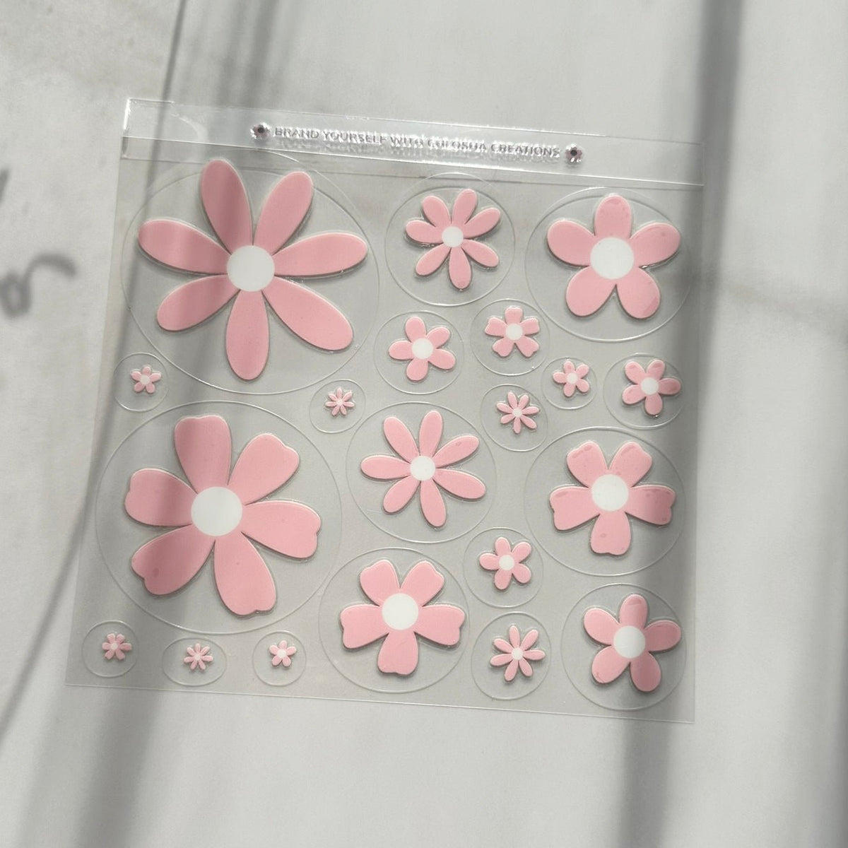 Miss Daisy Pre-Cut UV DTF Decal Sheet · 140 × 140 mm custom name labels for kids bottles lunchbox waterproof NZ - Chlosha creations