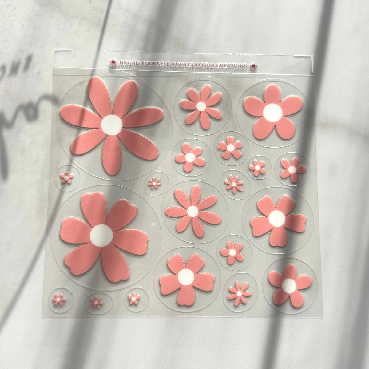 Miss Daisy Pre-Cut UV DTF Decal Sheet · 140 × 140 mm custom name labels for kids bottles lunchbox waterproof NZ - Chlosha creations