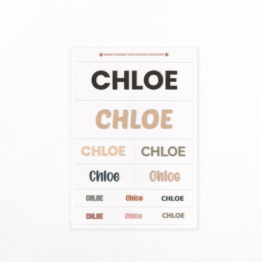 Modern Minimal Classic name pack custom name labels for kids bottles lunchbox waterproof NZ - Chlosha creations