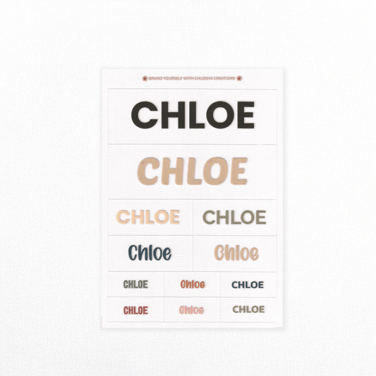 Modern Minimal Classic name pack custom name labels for kids bottles lunchbox waterproof NZ - Chlosha creations