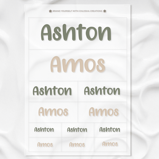 Modern Minimal Classic Sibling Name Pack custom name labels for kids bottles lunchbox waterproof NZ - Chlosha creations