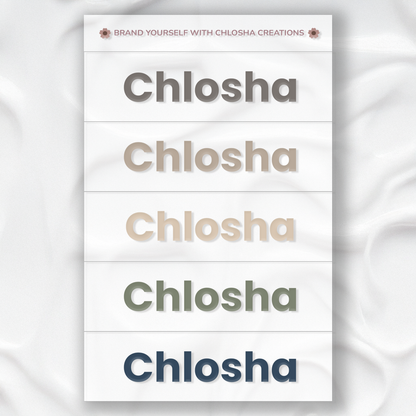 Modern Minimal Slim Personalised Name Label Pack – 5 Labels
