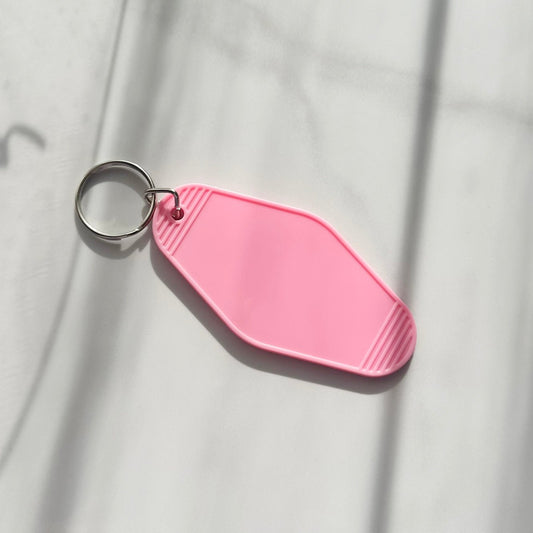 Pink Motel Key Tag · Blank Add-On custom name labels for kids bottles lunchbox waterproof NZ - Chlosha creations