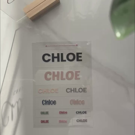 Modern Minimal Personalised Sibling Name Labels – Classic Pack – 12 Labels