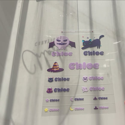 Magic Spell Personalised Icon + Name Label Pack – 12 Labels