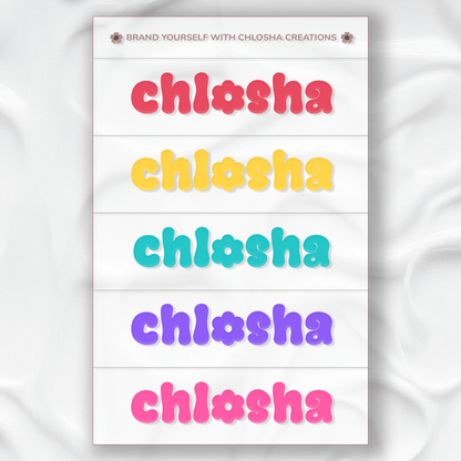 Slim Name Pack - Retro Pop custom name labels for kids bottles lunchbox waterproof NZ - Chlosha creations